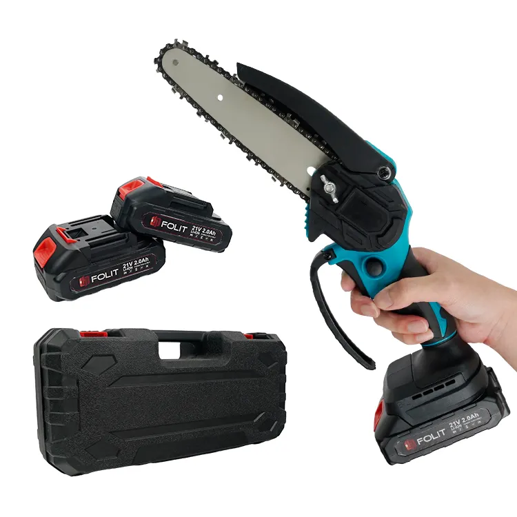 Ready to ship TY-0602 21V lithium battery portable 6inch guide bar brushless motor handheld pruning chainsaw saw chain