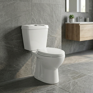 Inodoro de Cerámica de Dos Piezas Vistaar, Diseño Moderno, Inodoro de Baño con Drenaje Montado en el Suelo - Product Image 6