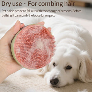 Cepillo de Baño para Mascotas con Dispensador de Champú y Jabón, Cepillo de Baño de Cerdas Suaves para Masaje para Perros y Gatos - Product Image 2
