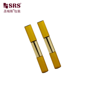 Botella de bola de rodillo de doble extremo 4ml + 4ml 8ml Rollo esmerilado en botella de rollo cosmético Botella de vidrio de doble tubo con rodillo - Product Image 3