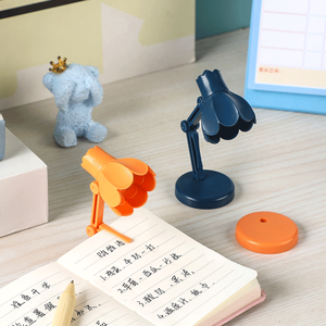 מנורת ספר מיני פרח קליפ עם סוללת כפתור, 6 סגנונות-אור ללא ידיים לספרים, מיטות מתכת, לוקרים - Product Image 3