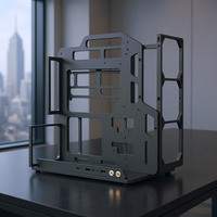 Socooler Elegante Gaming PC Case 2017 Ingeniero de software Nuevo diseño ATX Aerometal Soporte Rack Panel lateral Ventana Aire Agua