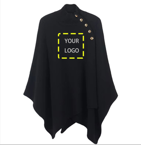 <span class=keywords><strong>Poncho</strong></span> châle tricoté en laine mérinos pour femmes mode vente en gros - Product Image 5