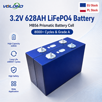 Batterie lithium liquide LiFePO4 VOLOND MB56 628Ah 3.2V, cellule certifiée CE/RoHS/UN38.3, 10000 cycles, température de fonctionnement -30°C~60°C