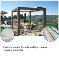 Gazebo en aluminium bioclimatique personnalisable, persienne de toit motorisée rétractable, écran extérieur étanche, poudre pour balcon