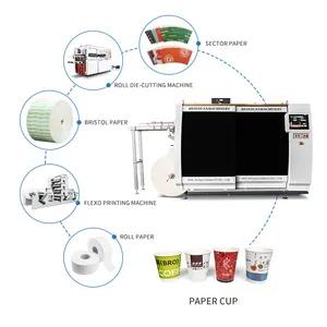 पूरी तरह से स्वचालित पेपर कप बनाने की मशीन डिस्पोजेबल डबल वॉल पेपर कप मशीन डिस्पोजेबल कप बनाने के लिए 180 पीसी/मिनट मशीन
