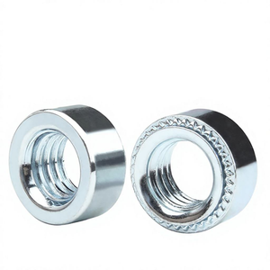 Écrou autobloquant en acier au carbone, écrou à rivets moleté bleu blanc zingué pour fixation d'armoires, vente en gros - Product Image 1