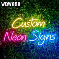 WOWORK 2026, enseigne lumineuse néon personnalisée en forme d'ailes, 12 V, étanche, pour la publicité, les événements, les accessoires photo, les vitrines de magasins