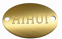 Plaque de nom personnalisée en laiton poli plaqué or gravée, logo artisanal en métal, décoration de meubles, forme personnalisée, gravure de haute qualité