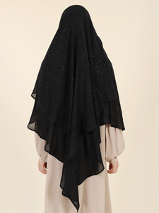 <span class=keywords><strong>Voile</strong></span> musulmane grande taille 200*100CM 2026 avec strass, Hijab islamique, Châle noir grande taille pour femmes, Foulard - Product Image 3
