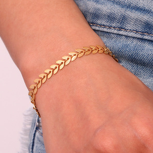 18K oro placcato in acciaio inox Fishtail bracciale da donna braccialetto da donna di alta qualità gioielli regalo per donna produttore - Product Image 6