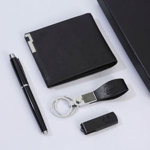 Executive Gift Set Custom PU Leather Branded Wallet Pen & <b>USB</b> <b>Drive</b> with Digital Printing-Corporate Gifts Employee Appreciation - Product Image 4