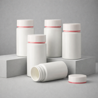 Prix de gros – Flacons à pilules en plastique PE durables, étanches et personnalisables de 100 ml avec bouchon à vis pour le stockage de médicaments à domicile