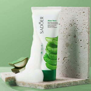 SADOER Nouvelle Marque Nettoyant <span class=keywords><strong>Visage</strong></span> <span class=keywords><strong>Aloe</strong></span> <span class=keywords><strong>Vera</strong></span> Vitamine C Réducteur de Pores Nettoyage Profond Blanchissant 100g - Product Image 6