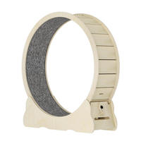 Roue d'exercice pour chat HY214, multicolores, écologiques, design classique/moderne, silencieuses, en bois massif, grandes, en fibres naturelles