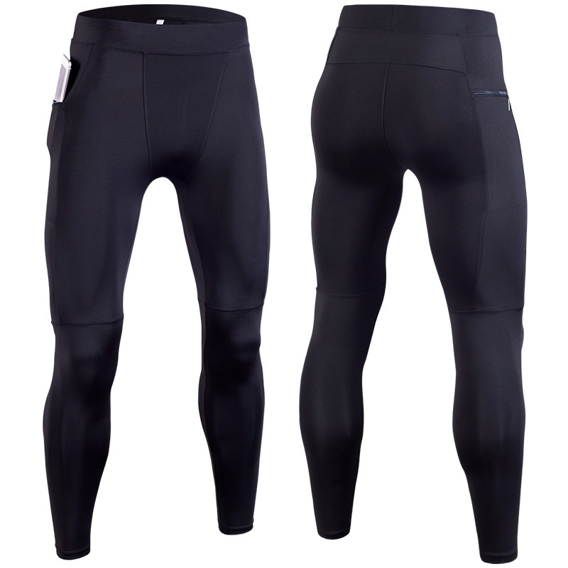 Hot Bán Liền Mạch Slim Fit Yoga Quần Nam Nén Chạy Thể Thao Xà Cạp Chặt Chẽ