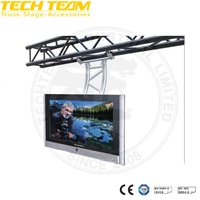 Support de présentation Techteam TV04 en aluminium, support mural pour téléviseur, plaque de base pour événements en extérieur et en intérieur