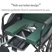 Fauteuil roulant pliable léger pour personnes âgées 0-90 °   Repose-jambes élévatables pour la récupération des fractures, soins à domicile et hospitaliers