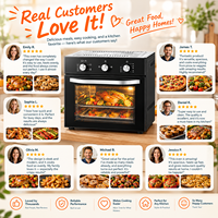 Four électrique encastrable multifonction pour la cuisson, la rôtissure, la grillade et la friture à l'air, cuisson facile pour les repas en famille