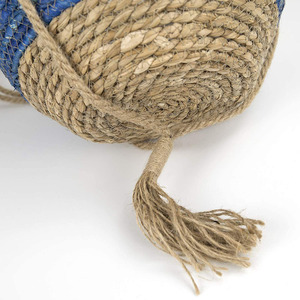 Macetas colgantes para exteriores, cestas de algas marinas naturales, macetas para plantas de interior, maceteros colgantes azules y cestas para macetas. - Product Image 3