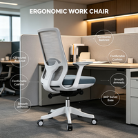 Le dernier mobilier de bureau moderne avec support lombaire et fonction pivotante convient à la fois au bureau et à la maison.