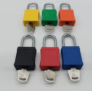 LOTO 25/38/76 mm Cadenas isolés colorés de petite taille, robustes et solides, avec 3 clés, pour isolation de porte extérieure - Product Image 6