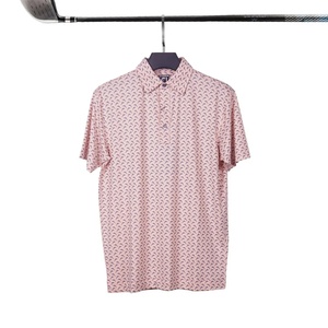 เสื้อกอล์ฟผู้ชายแบบแห้งเร็ว ลายพิมพ์ซับลิเมชั่น แขนสั้น ผ้าถัก ระบายอากาศได้ดี สำหรับฤดูร้อน ผลิตตามแบบ OEM ดีไซน์เองได้ ผลิตจากโพลีเอสเตอร์ 88% สแปนเด็กซ์ 12% - Product Image 6