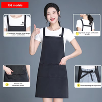 Tablier sans manches uni résistant aux taches et à la saleté, vêtements de travail personnalisés avec logo pour les restaurants, les restaurants de fondue, les magasins de thé au lait