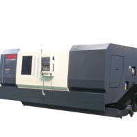 Torno CNC de Cama Inclinada Automático de Alta Resistencia TCK700Y con Torreta Motorizada, Mandril de 12 Pulgadas, Control GSK, Alta Productividad