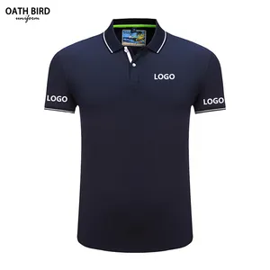 Customize Man's Sports Cotton Polyester printed Polo shirts with custom logo badge custom Sweat Polo Shirts with embroidery logo
