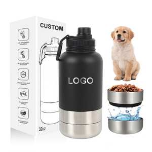 ขวดน้ำสแตนเลสแบบสองชั้น 3-in-1 สำหรับสัตว์เลี้ยง OEM/ODM ขวดน้ำดื่มสำหรับสุนัข ขวดน้ำพกพาสำหรับสุนัข - Product Image 1
