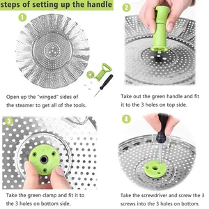 Panier à vapeur en acier inoxydable Panier à vapeur pour légumes - Product Image 3