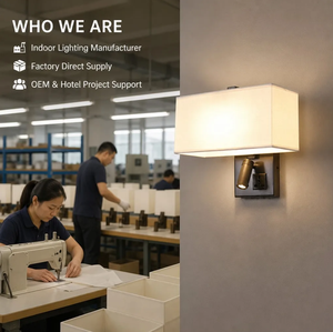 Lampada da Parete per Hotel con Paralume in Tessuto, Luce da Lettura E27 LED con <span class=keywords><strong>Presa</strong></span> Universale per Camera da Letto, Testiera, Stanza d'Albergo, Studio, Ufficio - Product Image 5