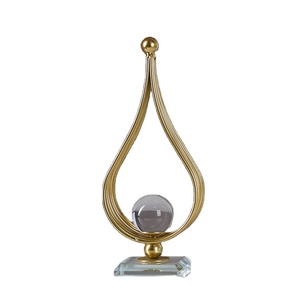 Adornos Modernos de Bola de Cristal Metálica, Diseño Vertical Hecho a Mano, Decoración para el Hogar, Sala de Estar, Dormitorio, Oficina, Boda, <span class=keywords><strong>TV</strong></span> de Lujo - Product Image 5