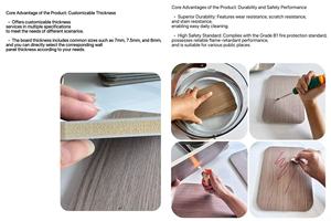 <span class=keywords><strong>PET</strong></span>竹木質ベニヤ大理石連続テクスチャPVC壁パネル背景シートミラーカーボンクリスタル用 - Product Image 3