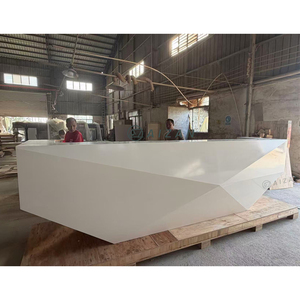 เคาน์เตอร์ต้อนรับดีไซน์ใหม่ วัสดุแข็งแรงหรูหรา สำหรับคลินิกทันตกรรม สำนักงาน โรงแรม <span class=keywords><strong>รีสอร์ท</strong></span> - Product Image 2