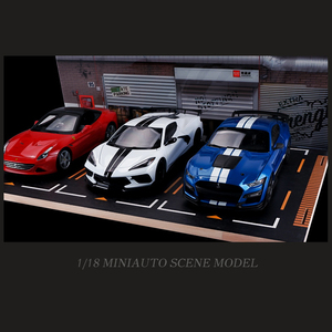 Bán Chạy Hộp Chống Bụi Acrylic Bằng Gỗ Tinh Tế Trưng Bày Ô Tô Mô Phỏng Bãi Đậu Xe Mô Phỏng 1:18 - Product Image 3