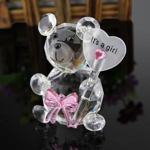 Sunywen — Figurines ours en cristal ornement, cadeau de baptême de bébé pour garçon et fille, babyshower, souvenir d'anniversaire pour enfants - Product Image 2