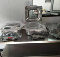 Chauffe-Plats Buffet 6L en Acier Inoxydable avec Circulation d'Eau Chaude, Contrôle Numérique Intelligent 30-90°C pour Hôtellerie et Restauration