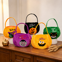 Promotion : Panier de décoration d'Halloween en forme de citrouille pour bonbons et friandises
