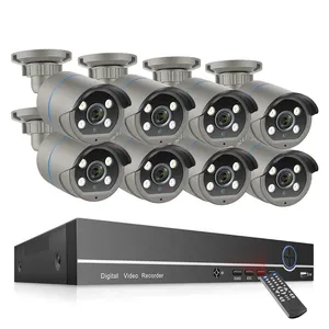 3Mp ev kamerası güvenlik sistemi iki yönlü ses CCTV sistemi 3MP mikro güvenlik kamera seti Poe NVR 8CH kiti