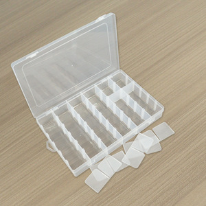 Transparent Plastic Storage Box 18 Compartment Detachable For Jewelry Beads Needles <b>Thread</b> <b>Tools</b> Desktop Organizer - Product Image 2