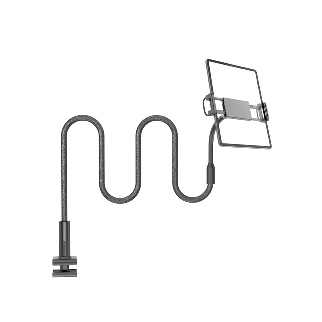 SAIJI Aluminum Alloy Adjustable 100cm for Tablet PC Stand Mount 360 Degree Rotation Durable Gooseneck Phone Holder for Desk Bed