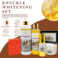 LANORIENT Ensemble de blanchiment rapide Gluta, Vitamine C & E, Arbutine, Savon éclaircissant, Huile corporelle, Lotion, Crème pour le visage et le corps