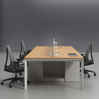 Station de travail de bureau ergonomique en acier économique Grands Furniture avec gestion des câbles, design durable, utilisation commerciale, bureau pour le personnel