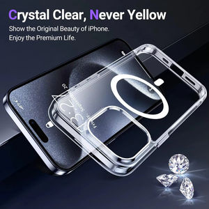 Custodia magnetica trasparente in acrilico <span class=keywords><strong>iPhone</strong></span> <span class=keywords><strong>11</strong></span> 12 13 14 15 <span class=keywords><strong>Pro</strong></span> Max <span class=keywords><strong>Cover</strong></span> Mobile in TPU antiurto trasparente Plus modello <span class=keywords><strong>compatibile</strong></span> - Product Image 2