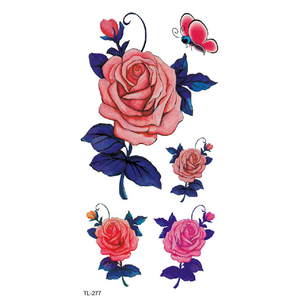 BXTAT rose TL277-TL282 Penny rosa Petunia trasferimento acqua <span class=keywords><strong>temporaneo</strong></span> del <span class=keywords><strong>tatuaggio</strong></span> adesivi carta bianca <span class=keywords><strong>stampa</strong></span> per l'applicazione del corpo - Product Image 1