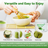 Chinaherbs Té Matcha Ceremonial Orgánico Natural en Polvo, Sin Gluten, Vegano, Sin OMG, Bolsitas de Té Bienestar, Envasado al Vacío, Marca Privada