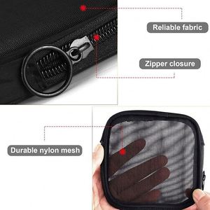 Transparent Fashion Mesh Zipper Pouch Travel <b>Storage</b> <b>for</b> Portable Shaving Washing Kits Organizer - Product Image 3