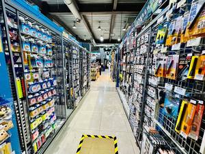 1810*900*350 mm Single-Sided Metal Pegboard Display <b>Shelf</b> for Retail Stores Supermarket Gondola - Product Image 5